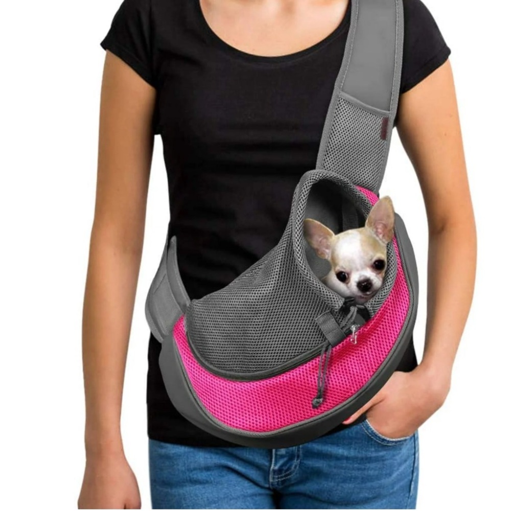 Yudodo small pet travel safe Sling Carrier with Breathable Mesh